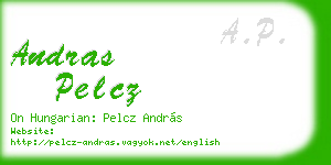 andras pelcz business card